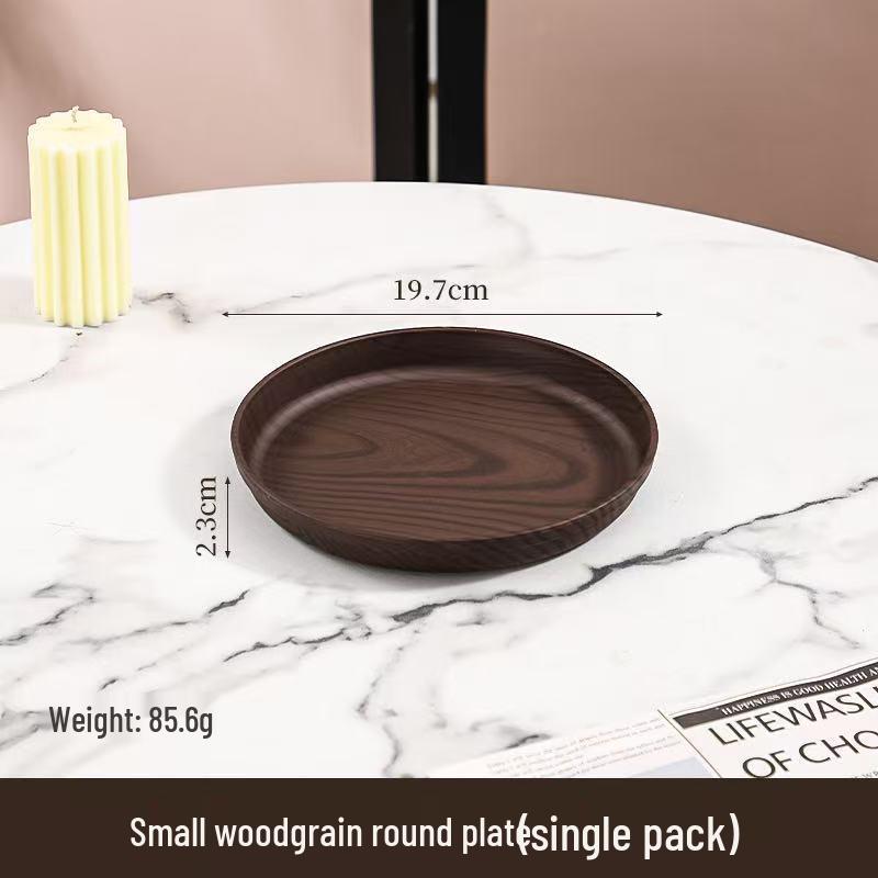 

Japanese Wooden Round Tray for Home, Hotel, or Salon Tea Set