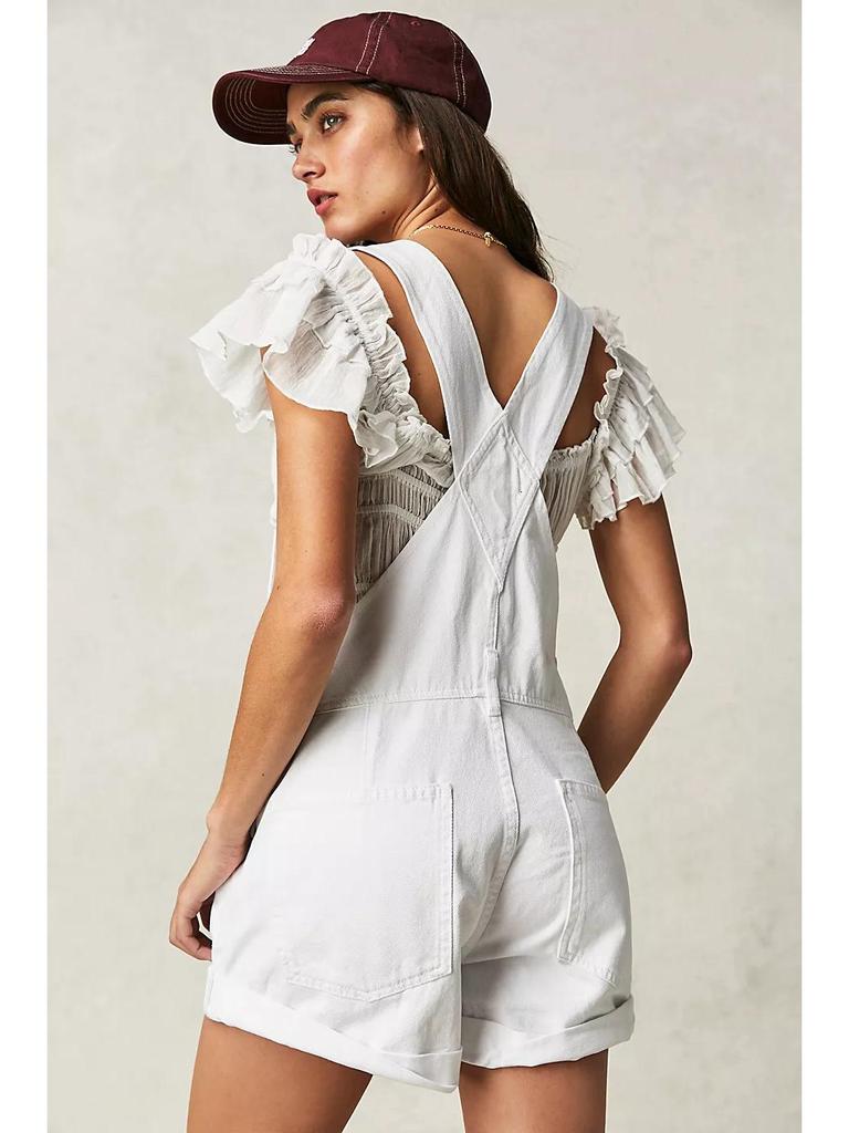 Women's Loose Multi-Pocket Overalls Jeans - European & American Style