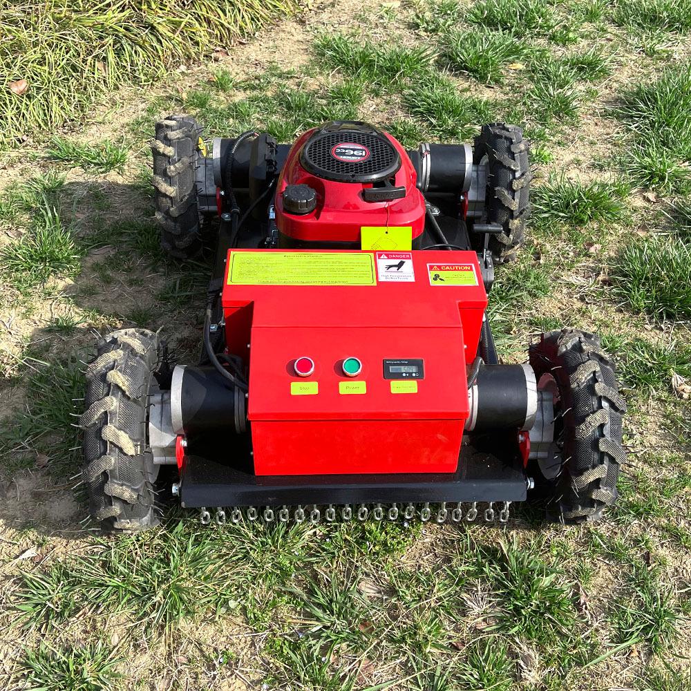 Gas-Powered Remote Control 4WD Lawn Mower and Orchard Weeder