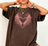 Gothic Bat Heart T-Shirt and Kids Tshirt, Dark Cottagecore Graphic Tee, Halloween Bats Tee, Spooky Animal Shirt and Kids Tshirt