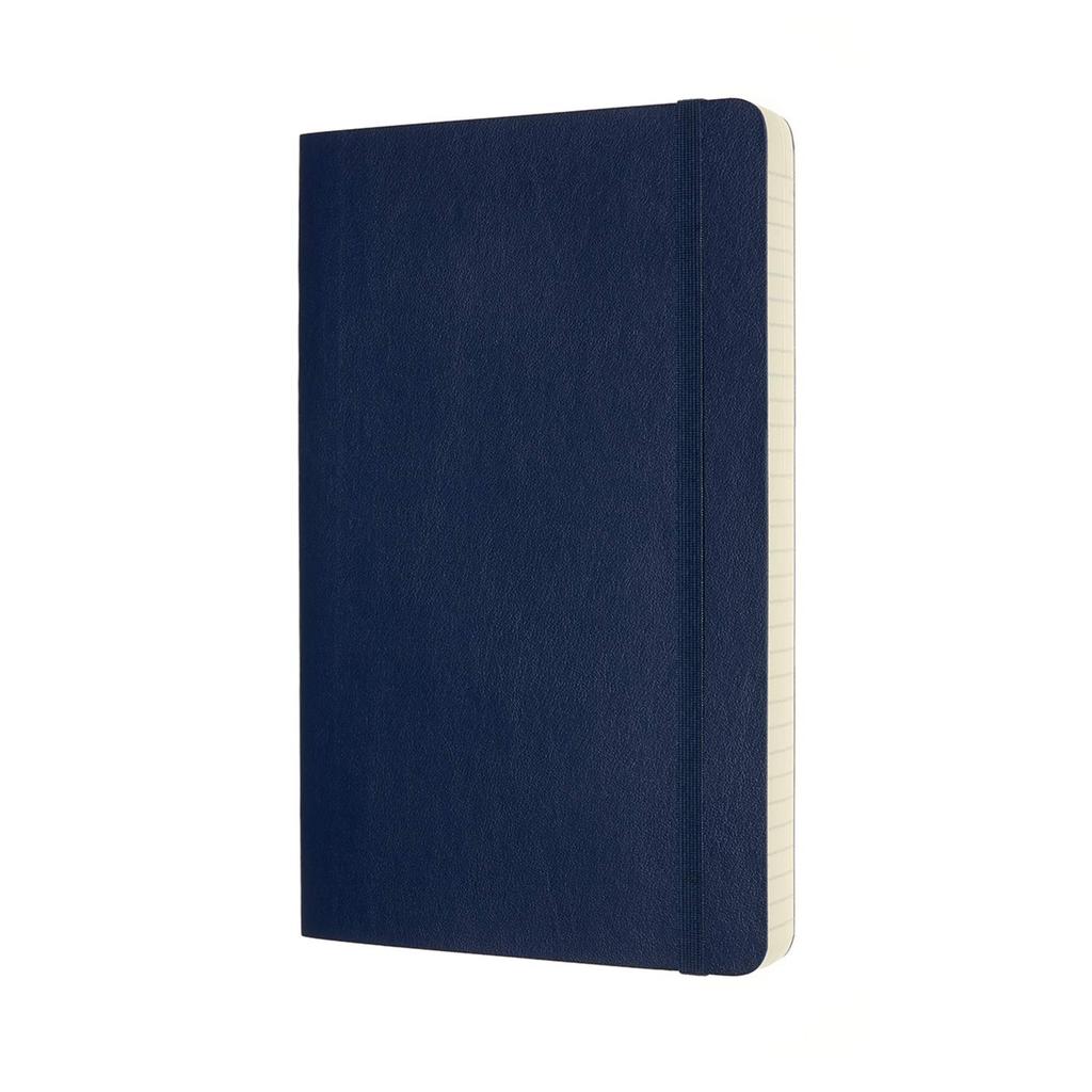 Moleskine Classic Expanded Notebook (400 Pages), Softcover, Horizontal Ruled, Large Size (13cm X 21cm), Sapphire Blue, QP616EXPB20