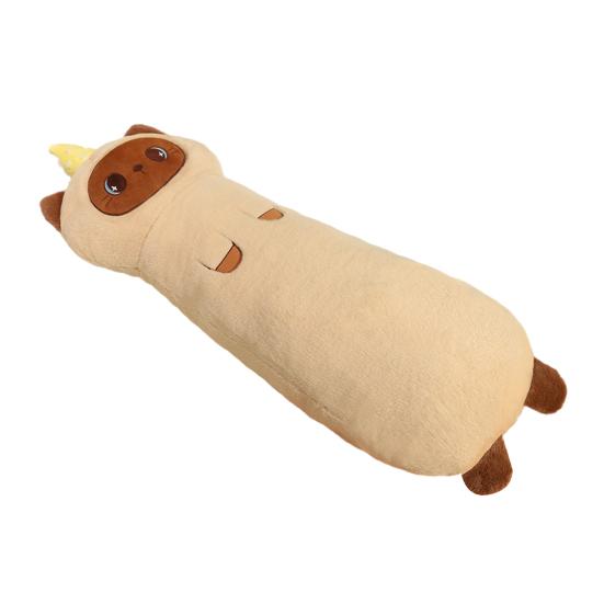 Cute Animal Body Pillow Long Plush Stuffed Toy for Leg Hugging Sleep Support Capybara Puppy Elephant Soft Bed Sofa Cushion for Kids Adults