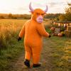 Inflatable Cow Costume for Halloween Party Photo Prop Creative Role Play Walking Outfit