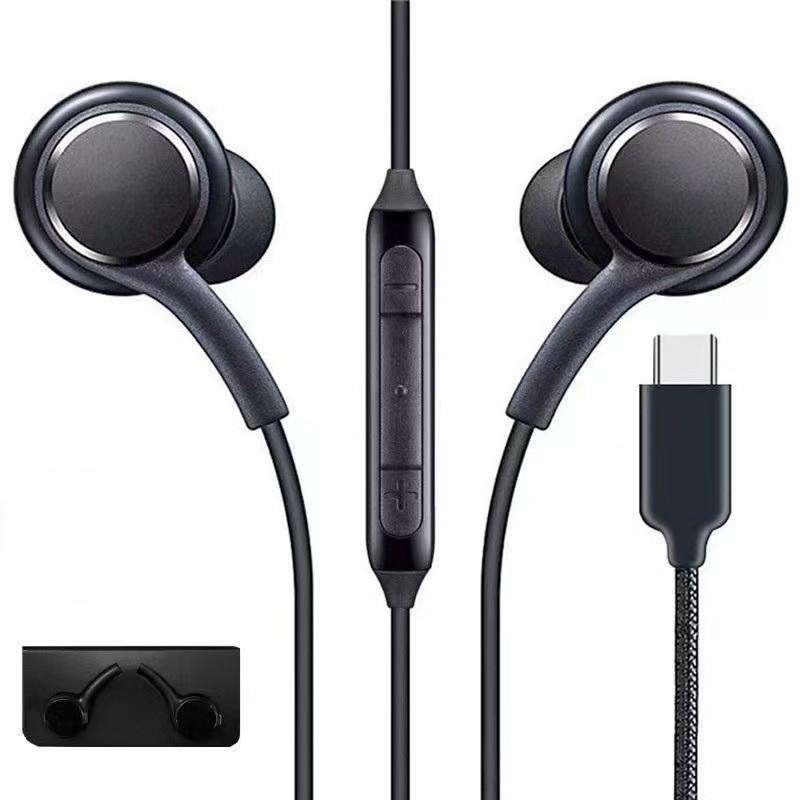 Usb-C Wired Earbuds In-Ear Headphones With Mic Hifi Stereo Sound -Free Braided Cable Type-C,3.5Mm