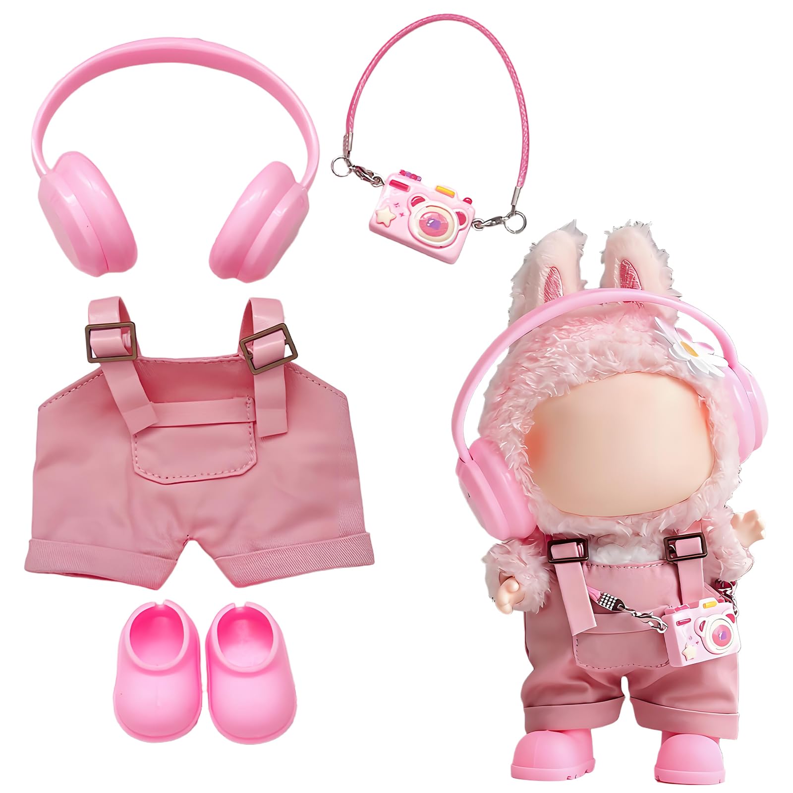 

DONGFANGB Love Bear Costume for DollFang Shark Outfit Dress-up Plush Toy Clothing Cute Design Costume Collection Pink