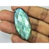 Natural Labradorite 21X45MM Oval Checker Cut Stone Cabochon Gemstone 54Cts. SK-2537