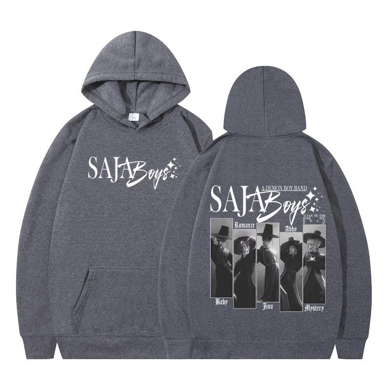 Kpop Demon Hunters Saja Boys Fashion Hoodie Men Women Vintage Pullover Winter Long-sleeved Loose Casual Oversized Sportswear