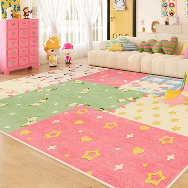 Dopamine Color Bedroom Decor Washable Carpet Large Area Carpets for Living Room Thick Plush Study Floor Mat Home Fluffy Soft Rug