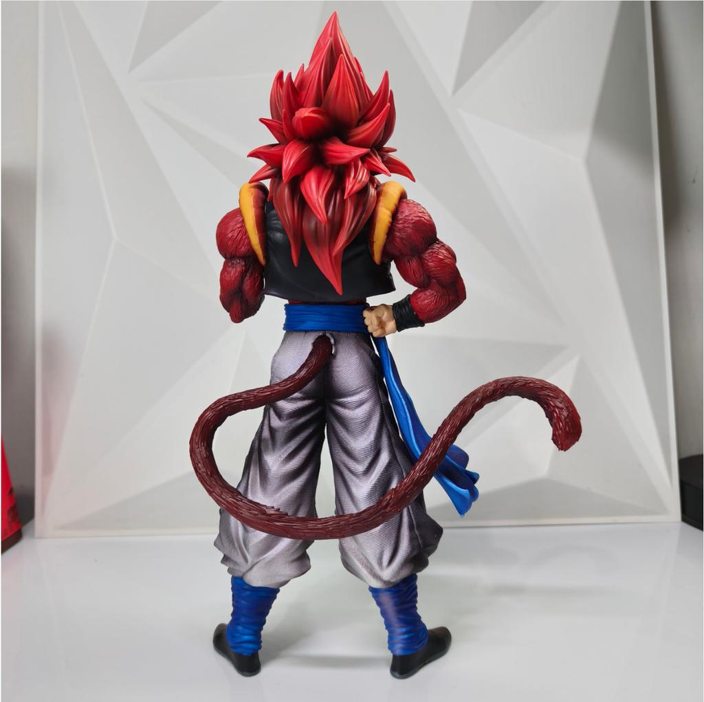 Horká 30cm Anime Figurka Dragon Ball Np Super Saiyan Ss4 Gogeta Ozdoby na Stolní Počítač Trendy Vánoční Dárky