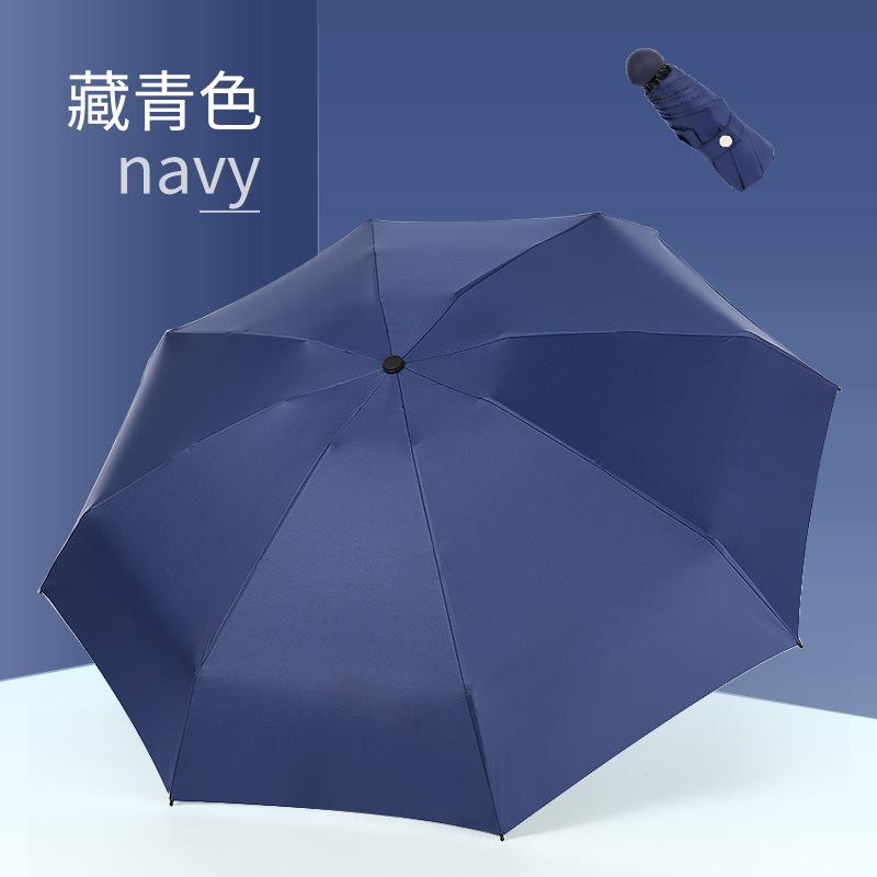Titanium silver glue parasol folding umbrella vinyl sunscreen 50% off 8 bone mini sun umbrella