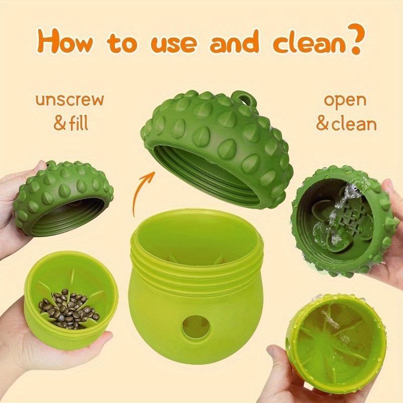 Pet Teeth Cleaning Toy Pinecone Leaking Food Dispenser Interactive Slow Feeder Puzzle Ball Chew Resistant Enrichment Supply