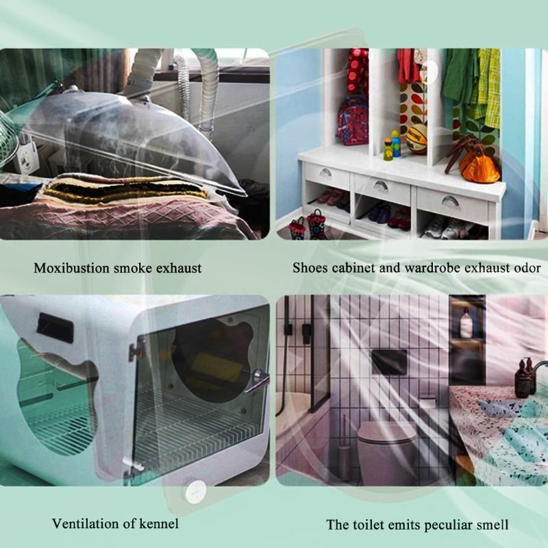 12cm Duct Fan Powerful Inline Extractor Fan 12V 6000RPM Duct Blower Indoor Air Exhaust Fan For Workshop Basement Tent