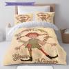 Pippi Longstocking Custom Name Pattern Bedding,Quilt Set Quilt Cover Pillowcase Home Birthday Gift(1 * duvet cover + 2 * pillowcase, without core)