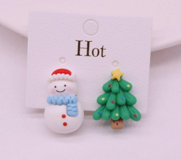 Kids' Christmas Cartoon Princess Clip-On Earrings: Cute, No Piercing Needed