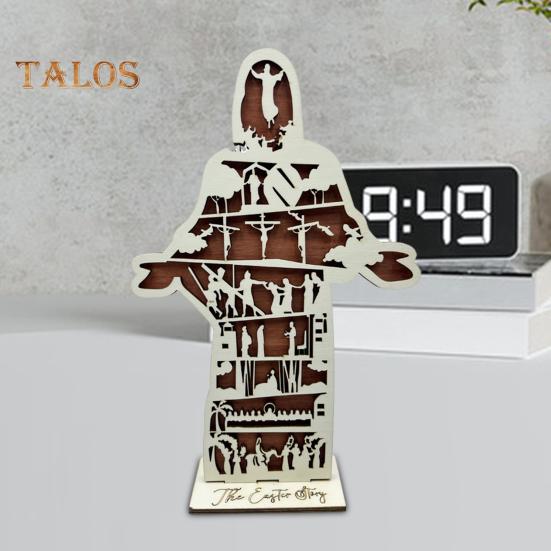 

Деревянная рождественская сцена, украшение для деревенского фермерского дома, пасхальная история, настольное украшение для домашнего офиса, винтажная табличка с изображением Иисуса, праздничный подарок A