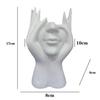 Abstract Face Pen Holder & Makeup Brush Organizer - Artistic Office Desktop Decor & Storage Rack