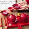 Elegant Wedding Tea Ceremony Set: Luxury Bowls and Cups for High-End Decor and Atmosphere.