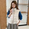 Thin Ribs Down Jacket Vest Women's New Stand-up Collar Short Loose Sleeveless Vest Autumn and Winter Coat