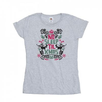 Womens/Ladies The Nightmare Before Christmas No Sleep Til Xmas Cotton T-Shirt