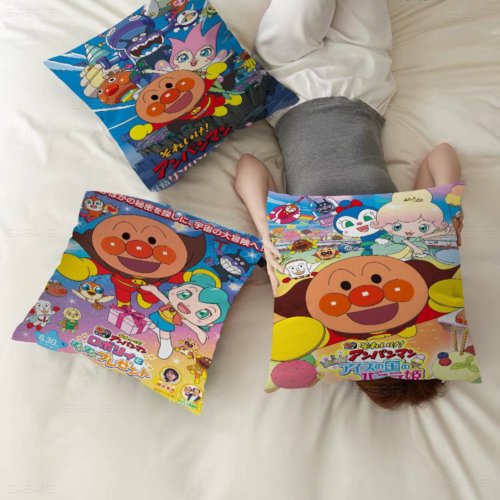 Cartoon A-Anpanman Pillowcase Toon Gift Cushion Cover Bedroom Home Sofa Chair Seat Decor Pillow Case