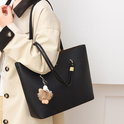 Tote Bag Classic Fashion Women's Shoulder Bag Simple Commuter Bag Texture Shoulder Bag Versatile Large Capacity Tote Bag