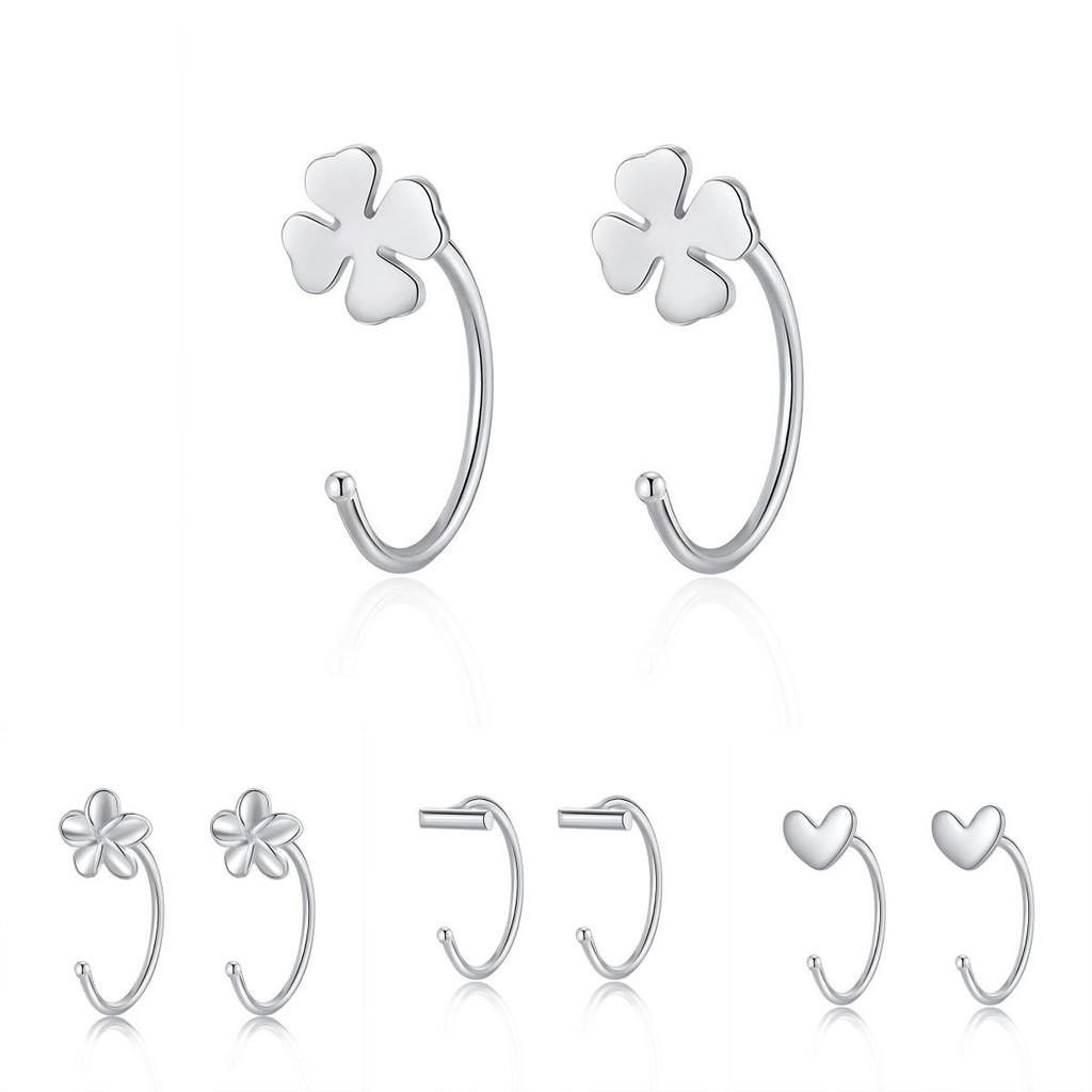 Charming Silver-plated Small Earrings With Cute Bowknot Design Perfect For Everyday Elegance