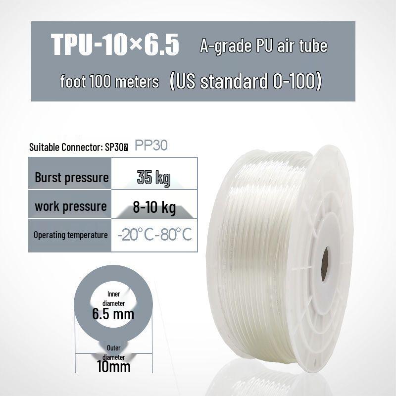 High-Pressure 8MM PU Pneumatic Air Hose for Air Compressors