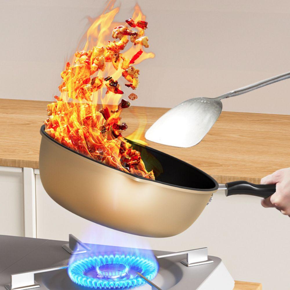 Honeycomb Pattern Frying Wok Scratch Resistant Cooking Pot Non-Stick Frying Pan Breakfast