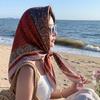 Atmosphere coffee color cashew flower velvet 91 large square scarf women's spring and autumn fashion scarf shawl dual-purpose temperament silk scarf