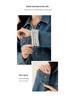 Xin Ge Combed Cotton Denim Short Jacket - Modern Retro Lapel Design