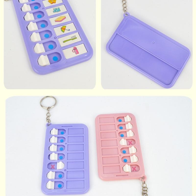 Daily Schedule Keyring Chore Chart Keychains Elderly Reminder Board Car Keychain Daily Plan Board Keyrings