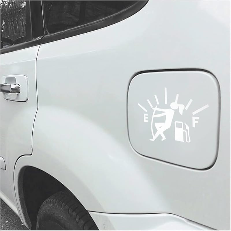 Blilo Funny Girl Car Stickers High Gas Consumption Decal Fuel Gage Empty Stickers Fit Car, Trucks, Motorcycle, SUV (Black/Girl)
