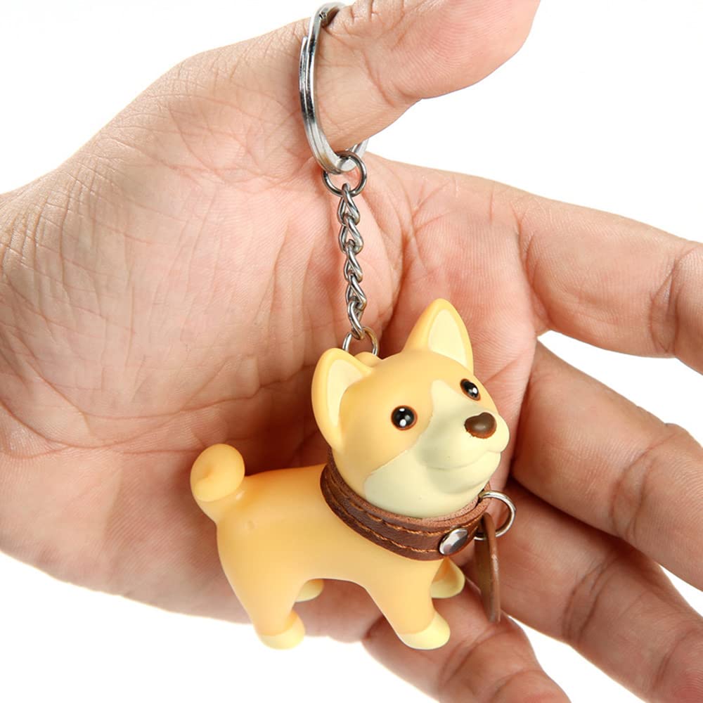 Shiba Inu Black Shiba Inu Pair Dog Bag Cute Small Day Gifts for Boyfriends and Set of 2 [WOWTAC] Keychains, Keychains, Keychains, Keyrings, Charms,