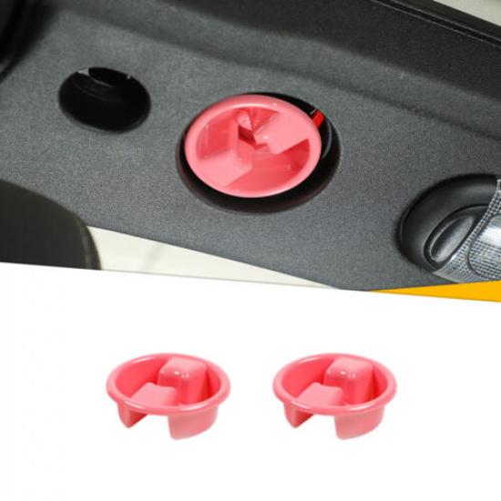 Pink Roof Remove Switch Knob Cover Trim For Jeep Wrangler JK 2007-17 Accessories