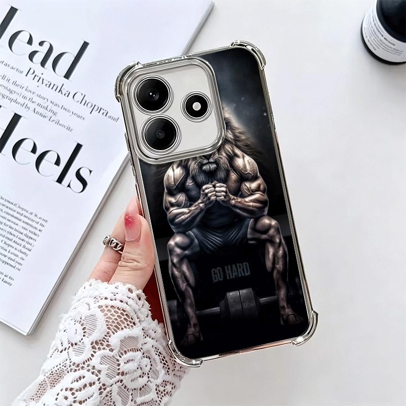 Handyhülle mit Löwenmotiv für Xiaomi Redmi Note 14, 15 Pro Plus, 13, 12, 11, 11S, 11T, 10, 9S, 9 und 5G – stoßfest und mit Airbag-Schutz