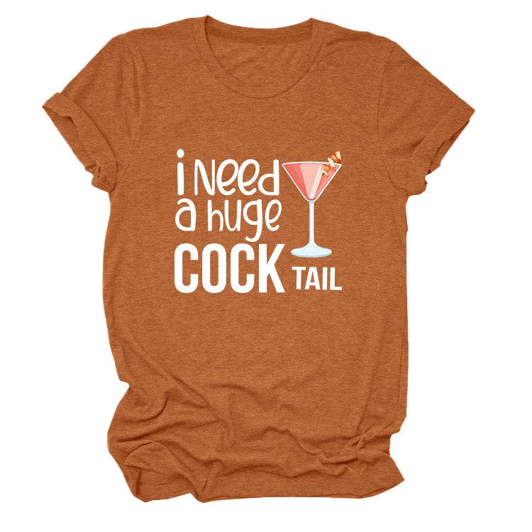 I Need a Huge Trendy Plus Size Women's Crew Neck Short Sleeve T-shirt