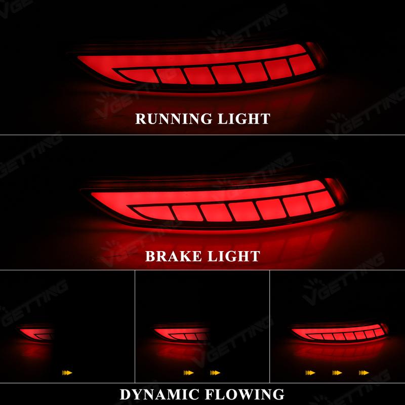 LED Rear Bumper Reflector Lights For Toyota Axio Corolla 2015 2016 2017 2018 For Lexus LS460 LS600hL 81910-50010 81920-50010