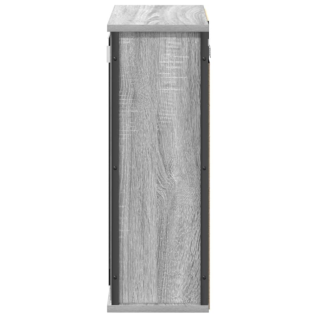 Wall Mounted Bathroom Cabinet with Mirror Grey Sonoma 50 x 21 x 60 cm