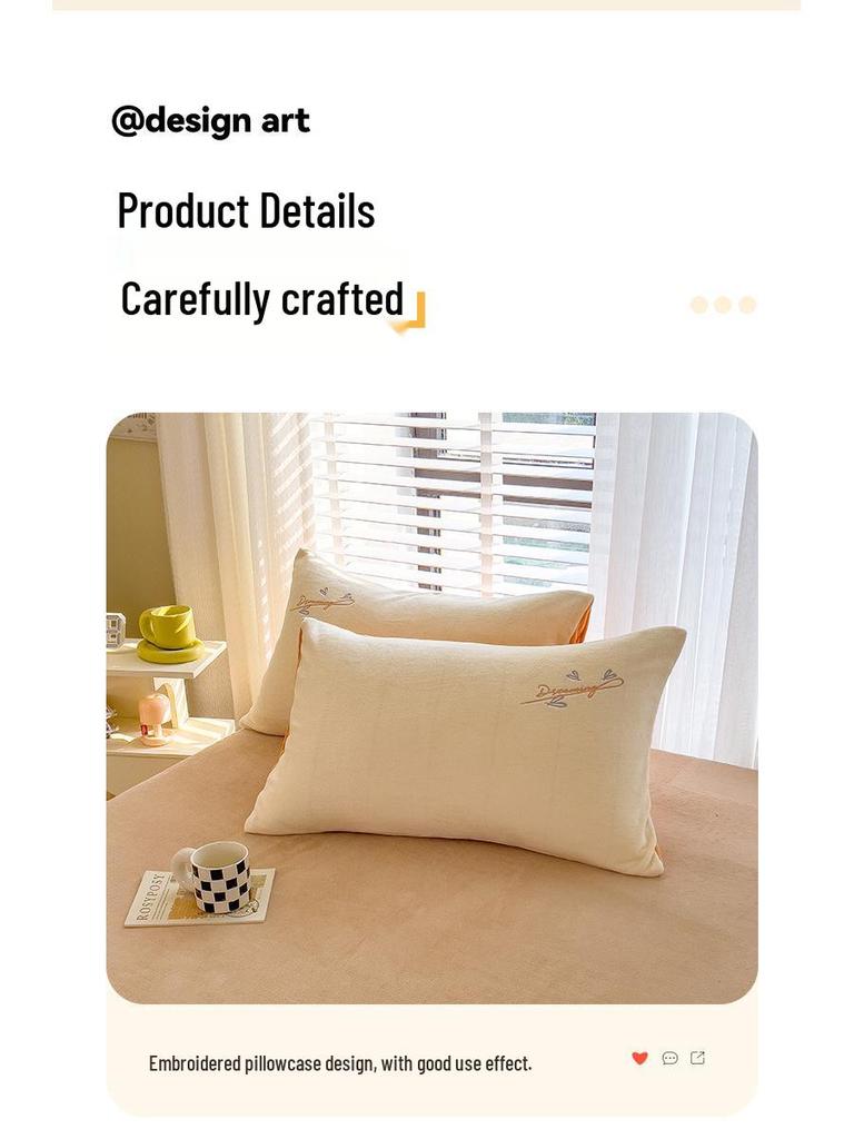 Autumn Winter Flannel Fitted Sheet: Non-slip Coral Fleece Bedspread & Mattress Cover