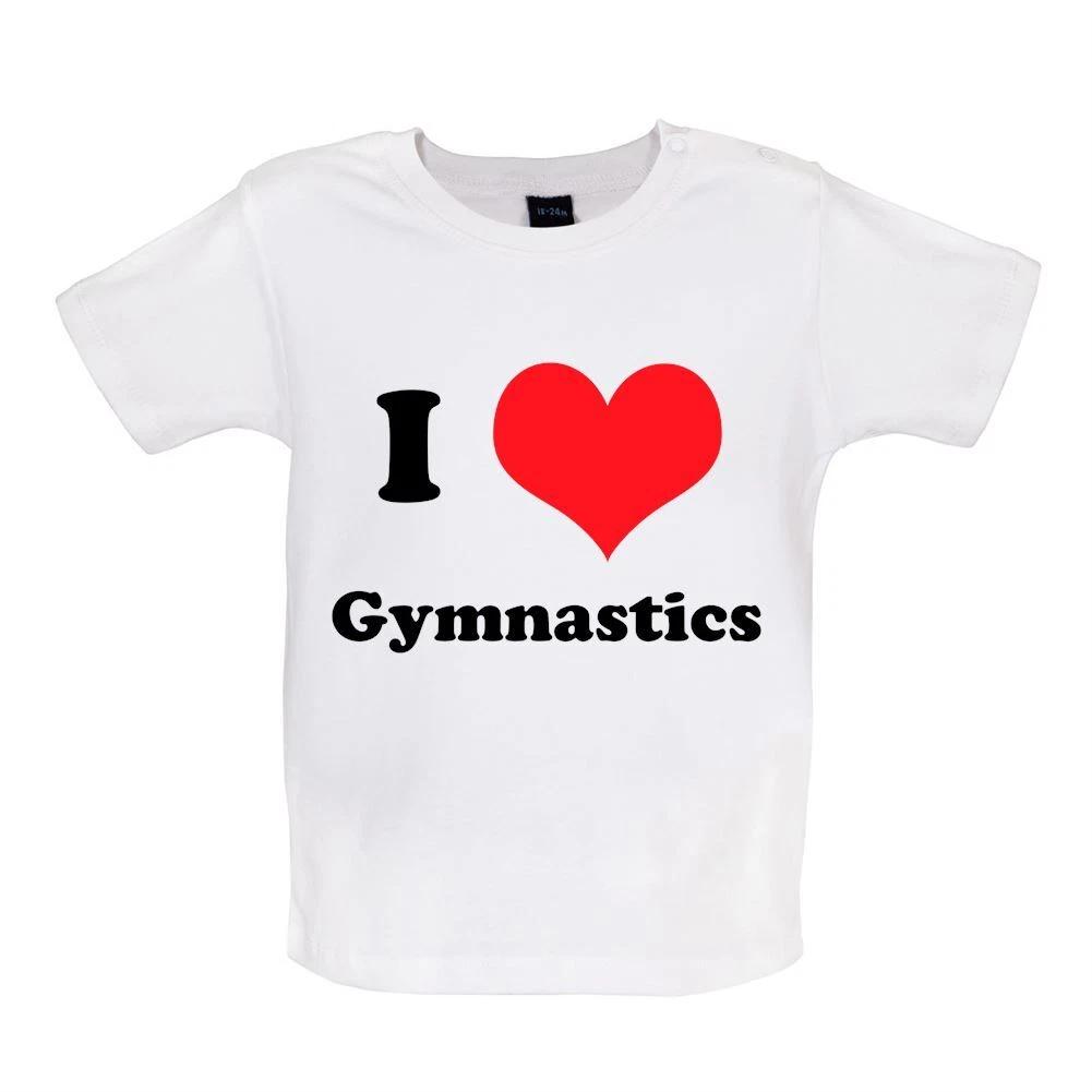 I Love Gymnastics - Baby Kids Boys Girls Unisex T-Shirt / Babygrow - Gymnast Dance Dancer Acrobat 100