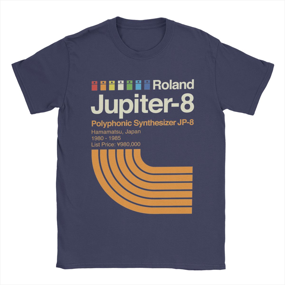 

Мужская футболка Jupiter 8 Horizontal Roland, смешные хлопковые футболки, круглый вырез, короткий рукав, размеры 4XL 5XL 6XL, топы 4XL