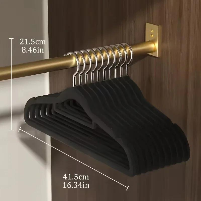 5 Pcs Flocking Clothes Hanger,Non Marking,Non Slip for Home Use,Dormitory Storage,No Shedding of Hair,Rotatable Clothes Hanger