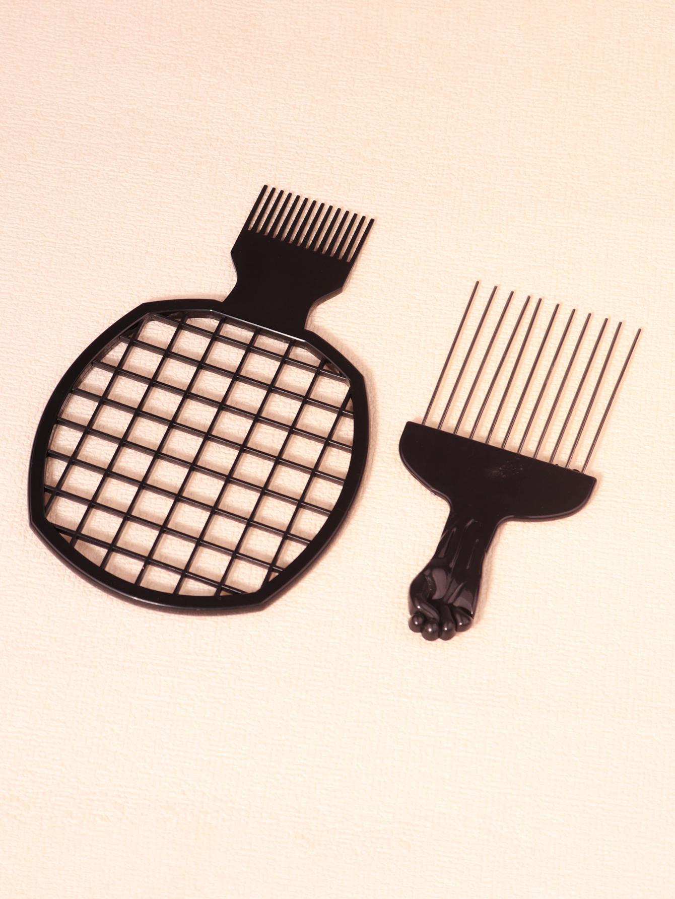 

Набор из 2 предметов для мужских африканских кудрявых волос, расческа из нержавеющей стали и термостойкий инструмент для завивки. Специально для париков из натуральных волос.