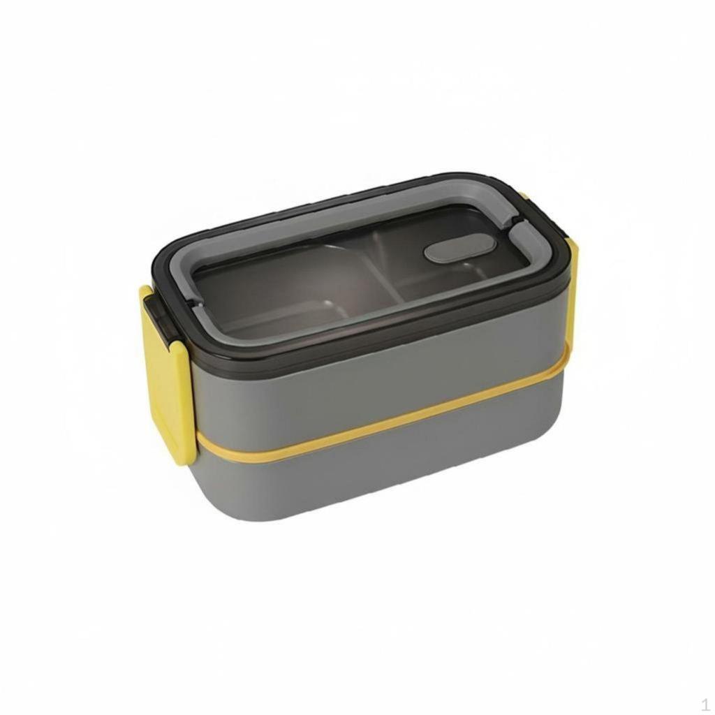 304 Stainless Steel Insulated Lunch Box, Leakproof Bento, Double Compartment, Microwave Safe for