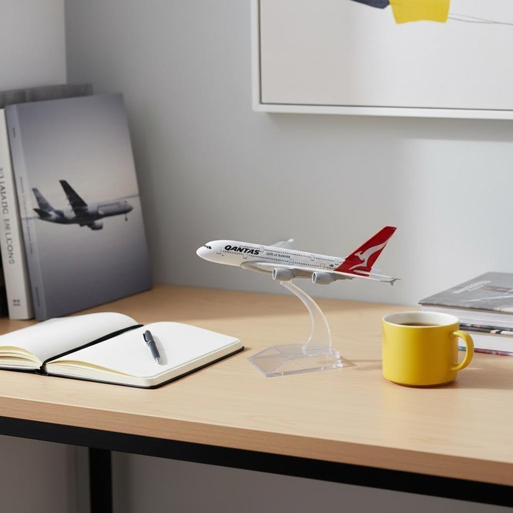 16cm Diecast Model Air Australia Qantas 380 A380 Airlines Airways Toys Model Airplane Diecast Metal 1/400 Scale Plane W Stand