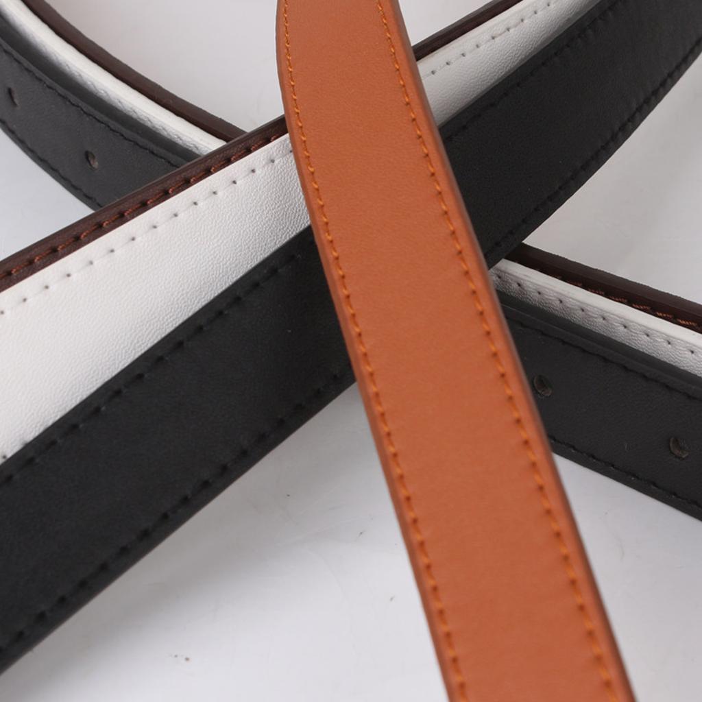 Simple Belt Waistband Waist Belt Unique Golden Buckle Solid Color PU Belt Waistband Waist Belt for Dress