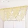 1PC NAPEARL Modern Beaded Jacquard Flower Tulle Curtain Valance for Window Decor