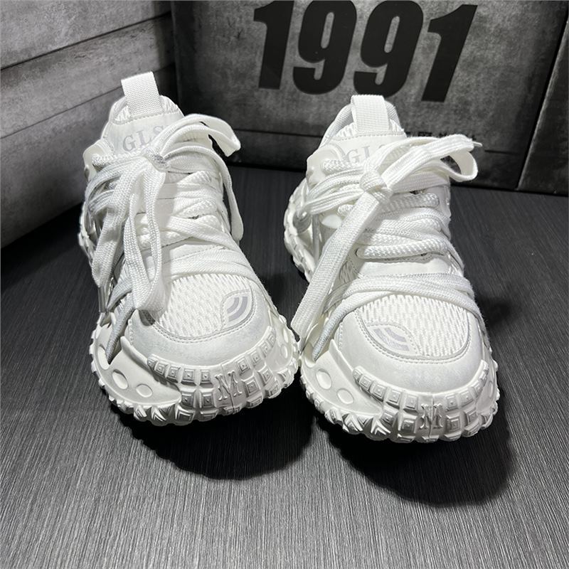 New summer breathable mesh, light and comfortable sneakers, dad is old 38 белый