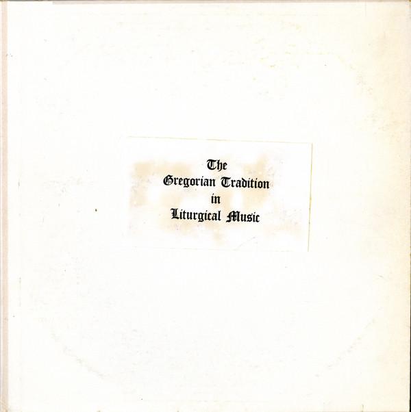 

LP Record JOHN YVES DUNANT SAINT BASILS GREG The Gregorian Traditional In Liturg E1819 NONE 1965 Canada Classical Used