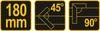Carpentry Angle 180 Mm For Rafters 18530 Vorel